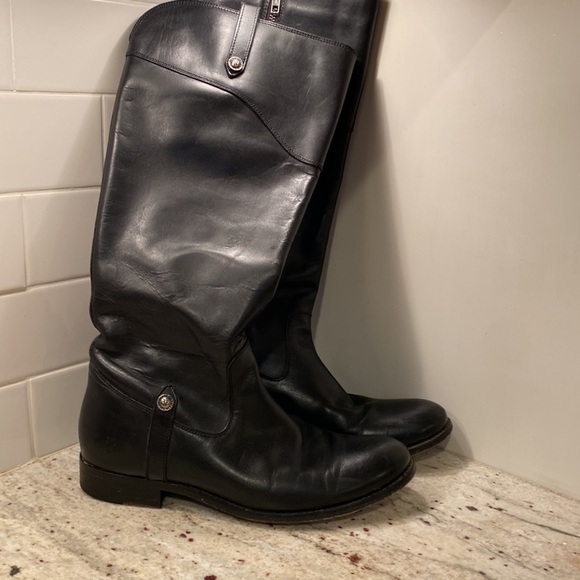 Frye vintage black Melissa style tall riding boots Size 8.5 - Picture 12 of 12